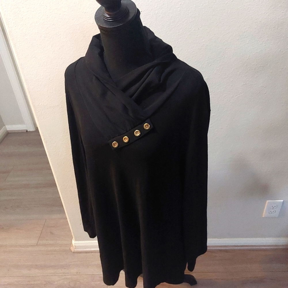 MIUSEY Black Longsleeve Blouse Plus Size 3X